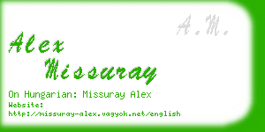 alex missuray business card